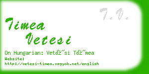 timea vetesi business card